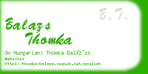 balazs thomka business card